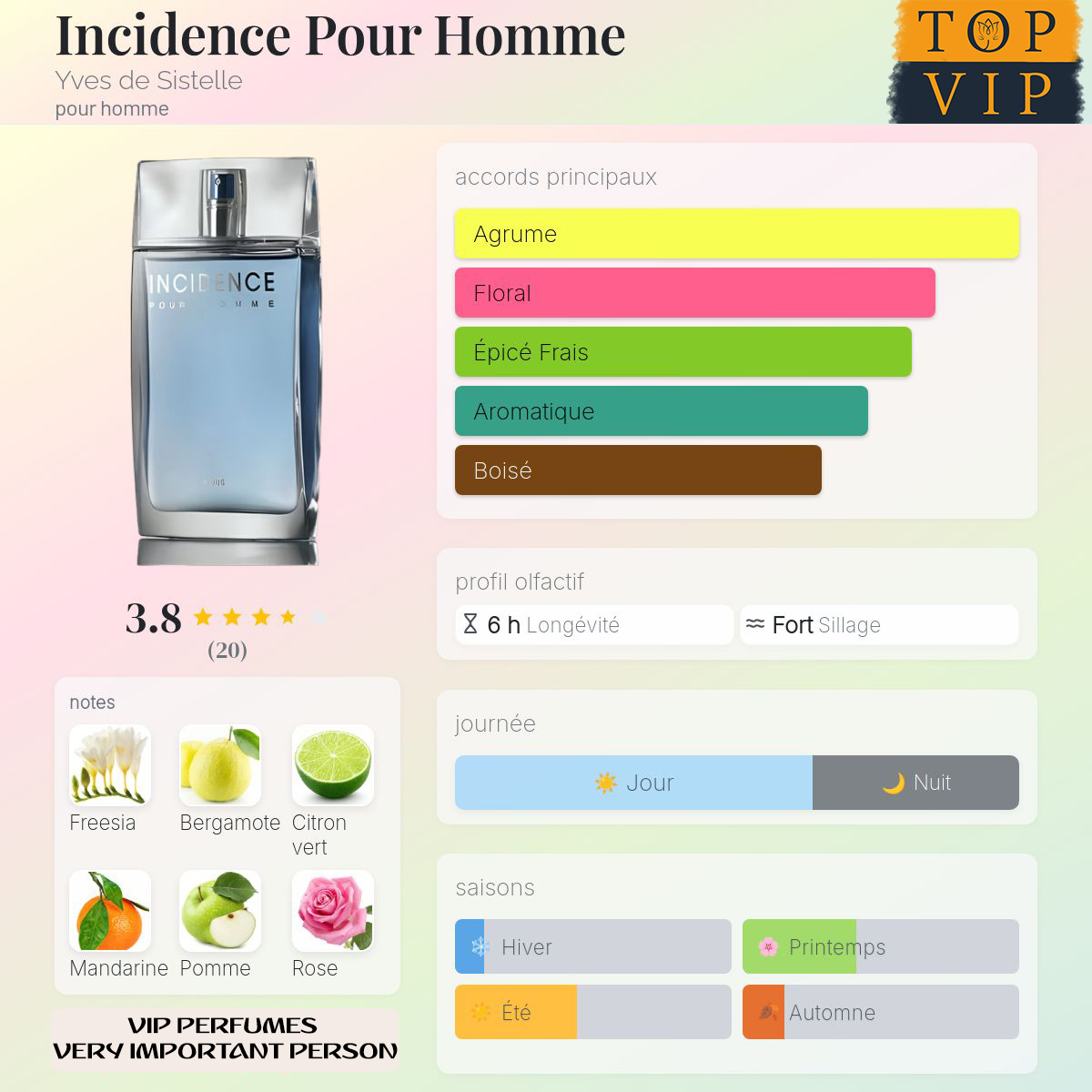 Yves de Sistelle Incidence Pour Homme